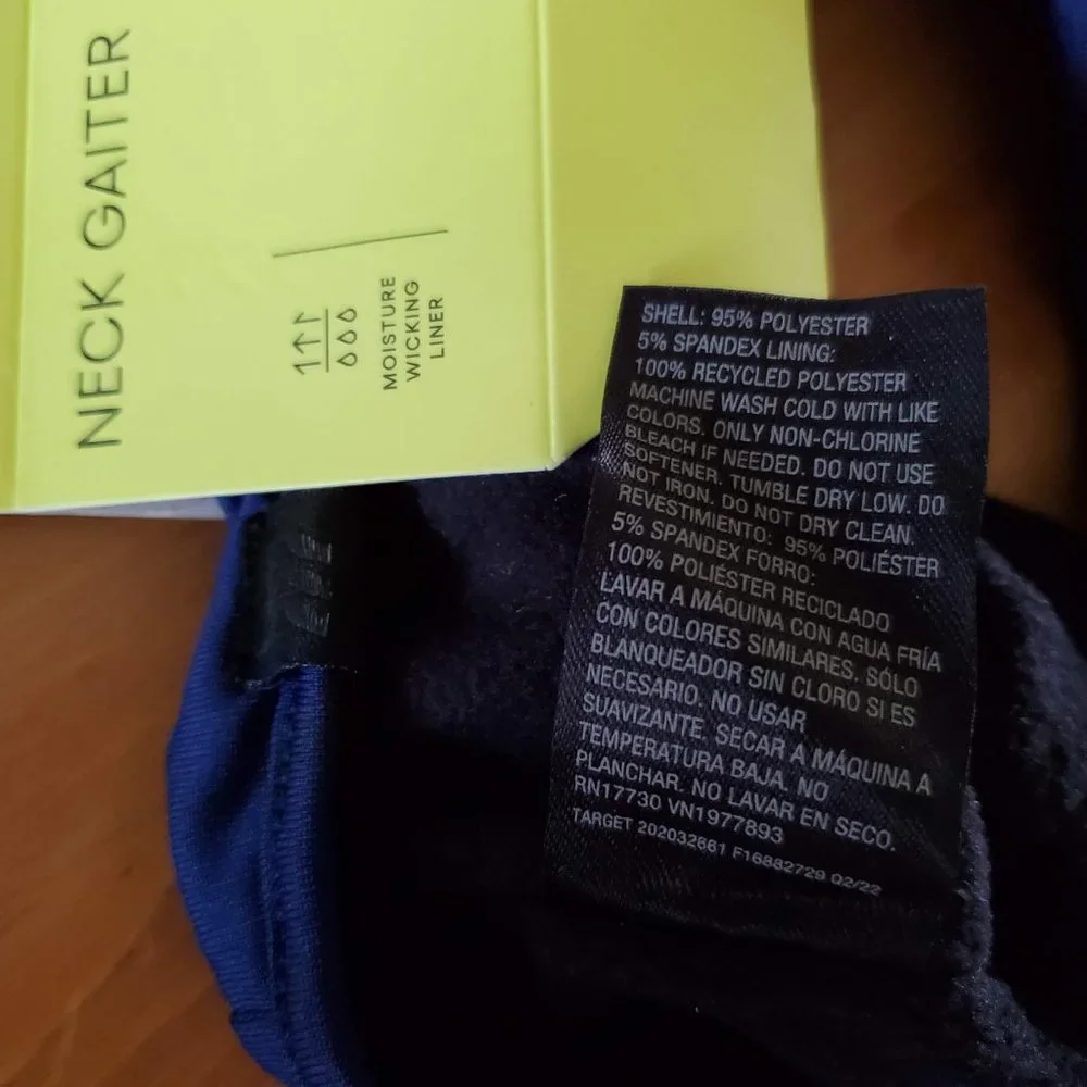 All In Motion Neck Gaiter Navy OSFM - Picture 2 of 4